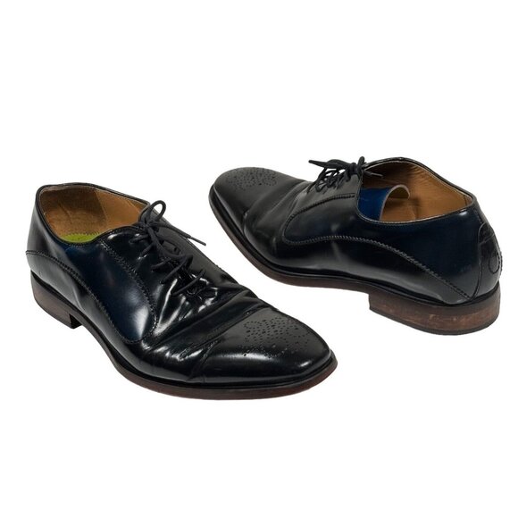 OLIVER SWEENEY Black Blue Sissa Oxford Shoe Men’s‎ Size UK 9 US 10 Made in ITALY main image 8